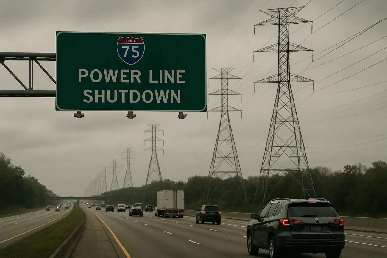 i-75 power line shutdown