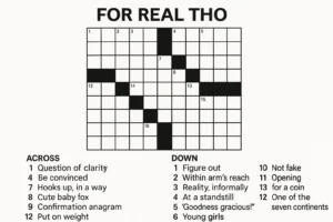 for real tho crossword