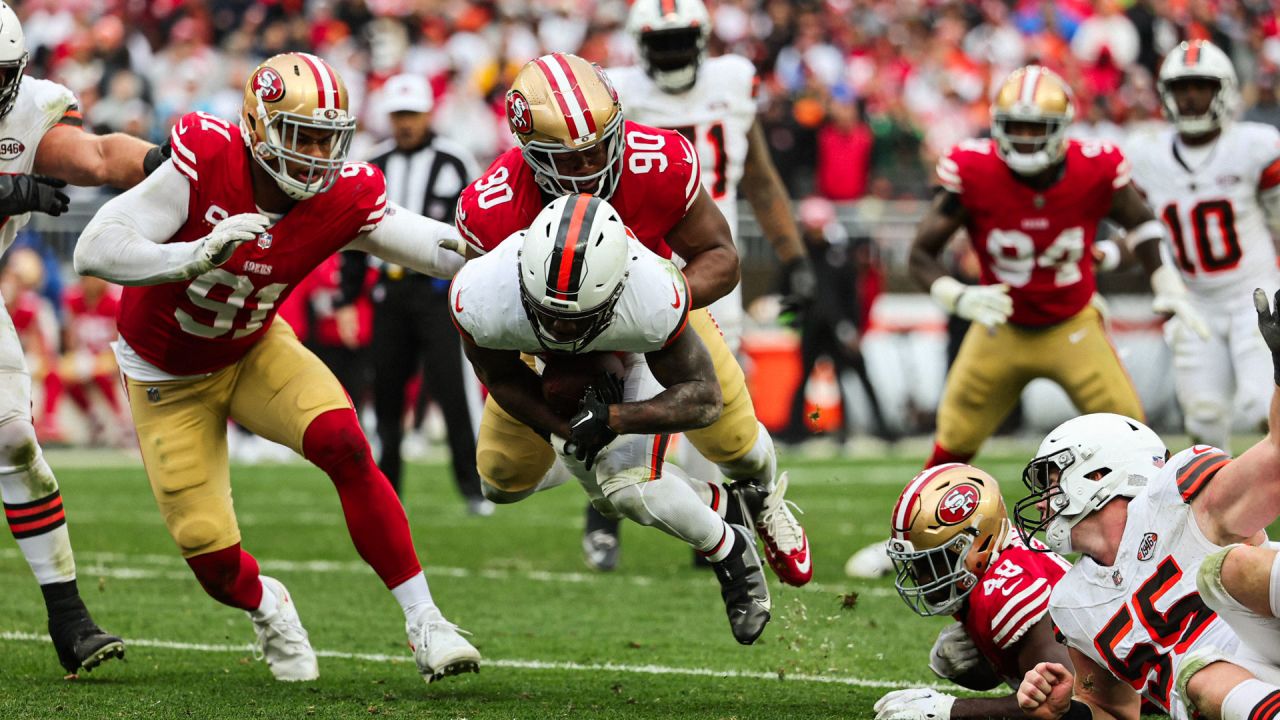 49ers vs Cleveland Browns match player stats