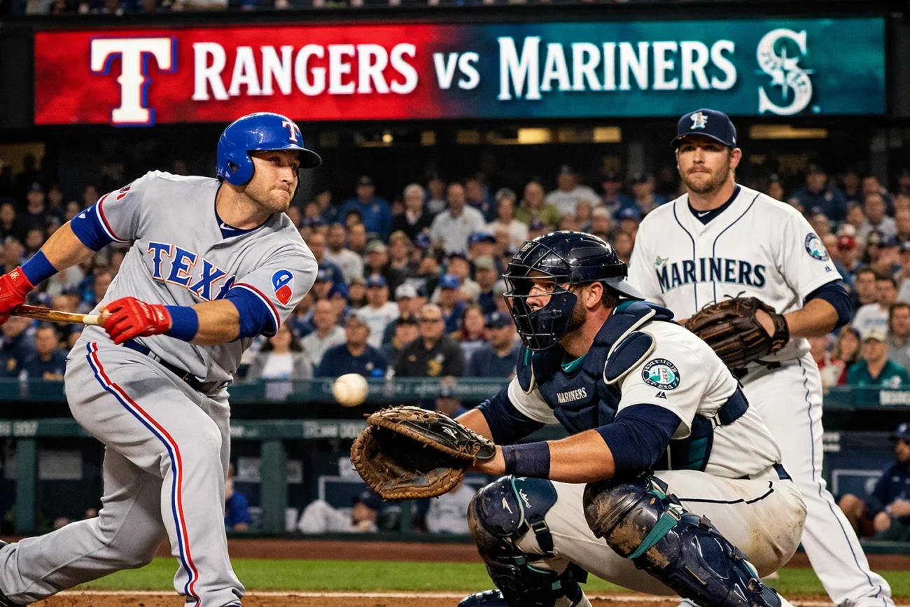texas rangers vs seattle mariners match player stats