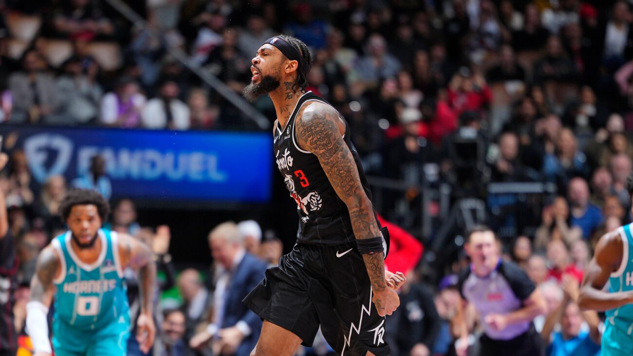 toronto raptors vs charlotte hornets match player stats