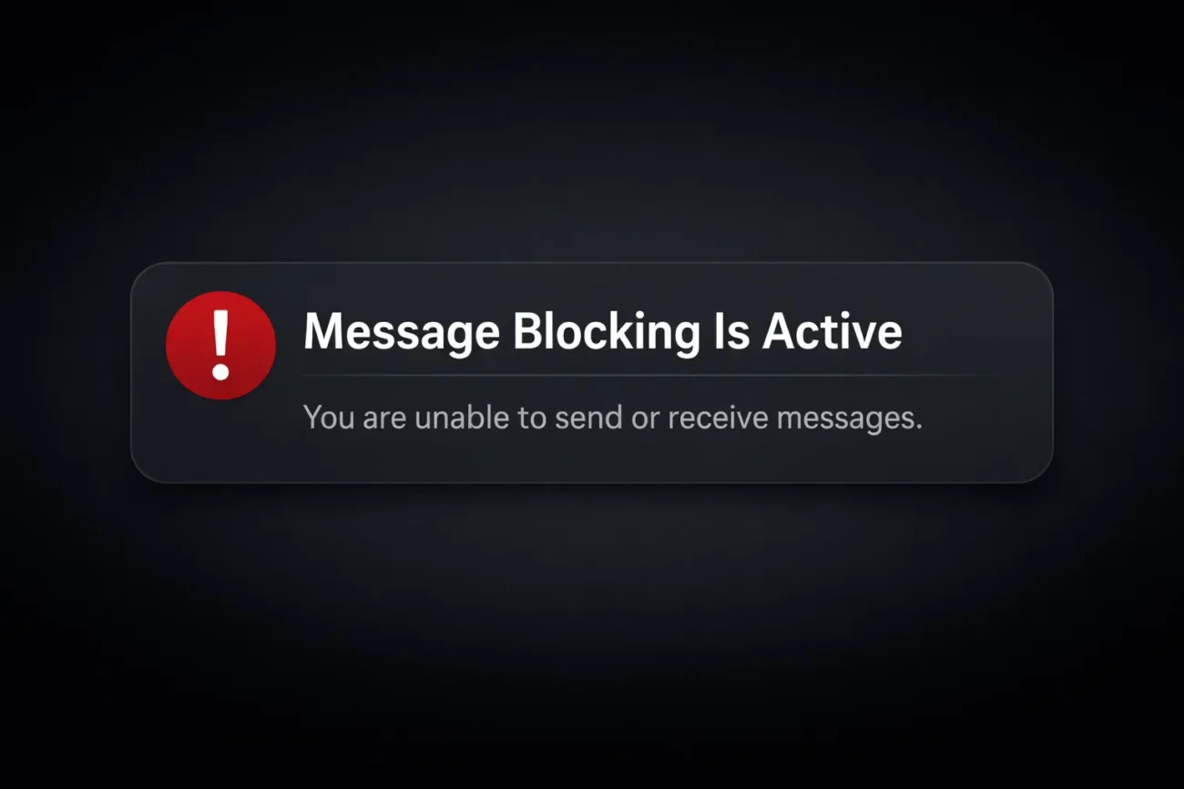 message blocking is active